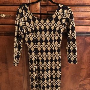 Sequined cocktail dress